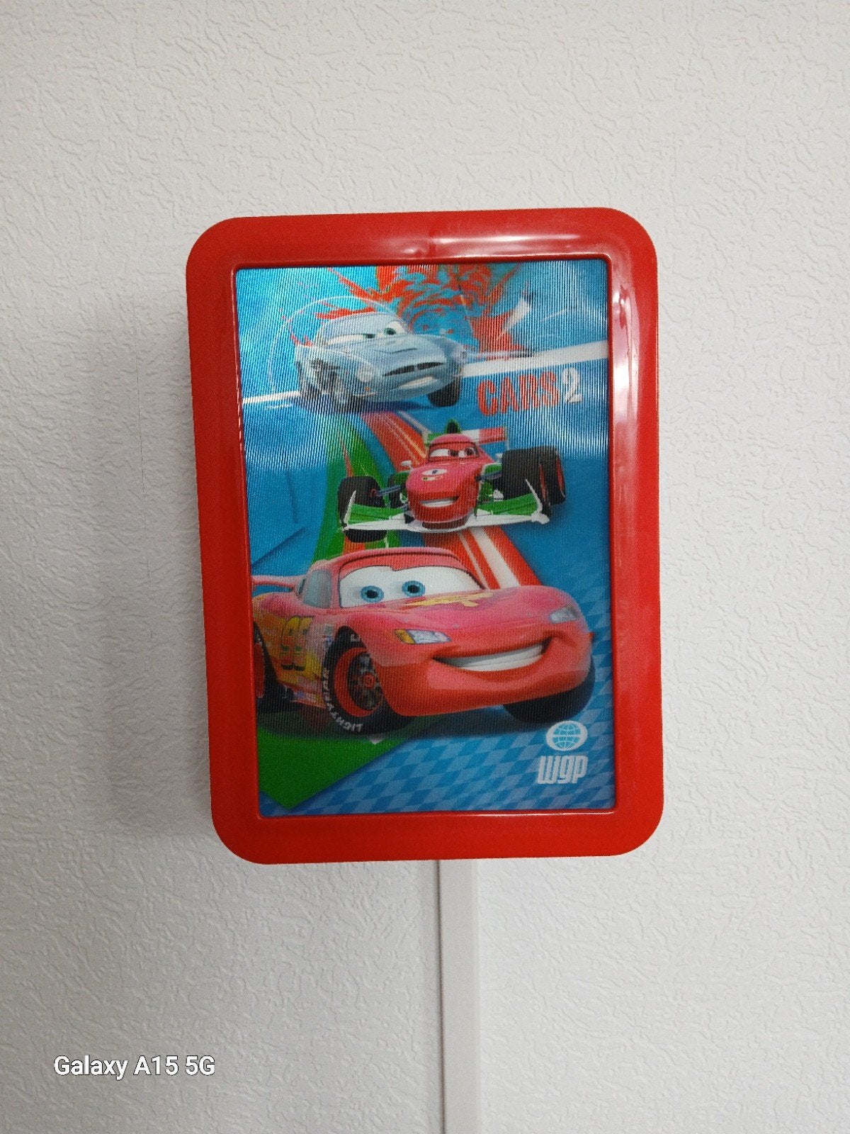 Cars Lightning McQueen wandlamp en poster+Dekbedovertrek Car, Gebruikt, Rood, Ophalen of Verzenden, Ophangbaar