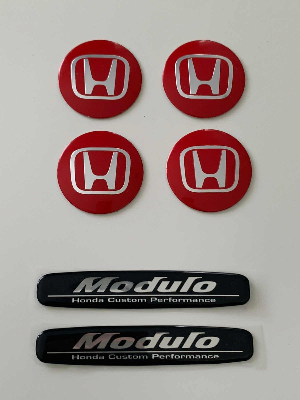Naafdop stickers Honda, rood plus Modulo stickers. Nieuw, Ophalen of Verzenden, Nieuw