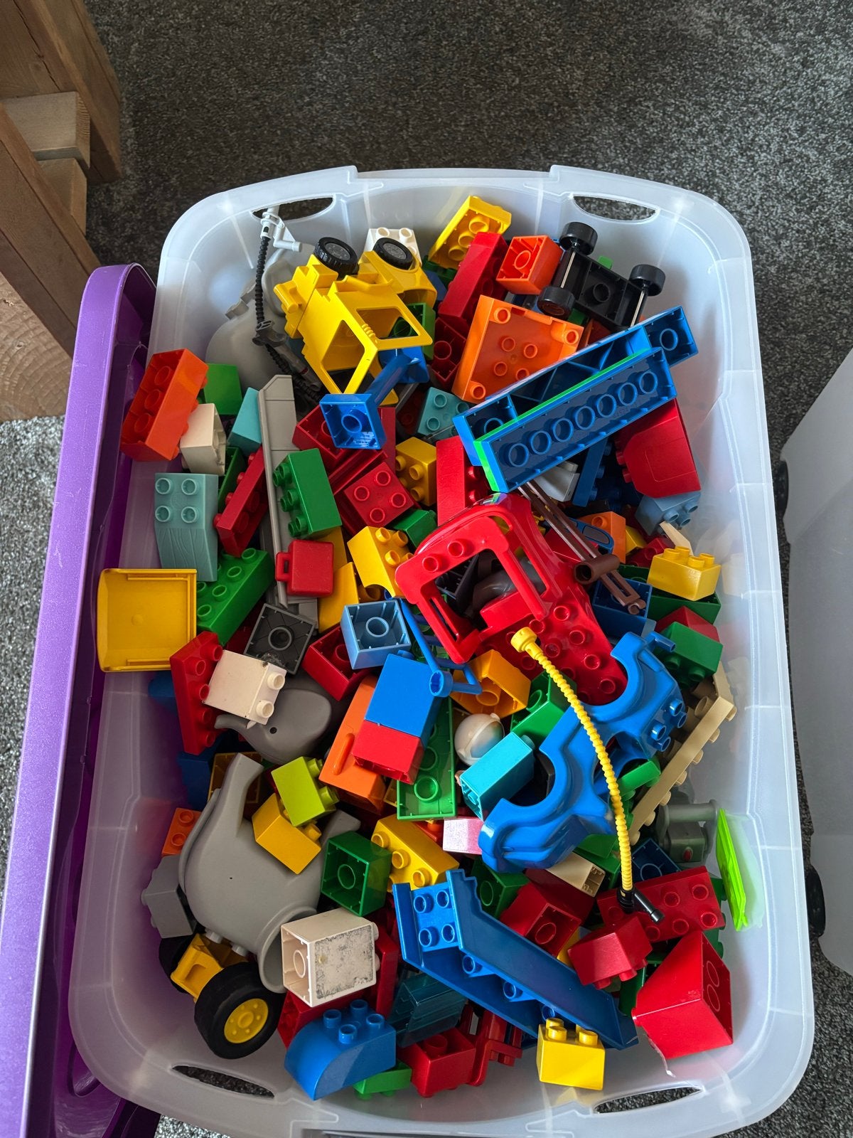 Grote bak vol Duplo, Gebruikt, Inclusief extra onderdelen, Ophalen of Verzenden, Duplo