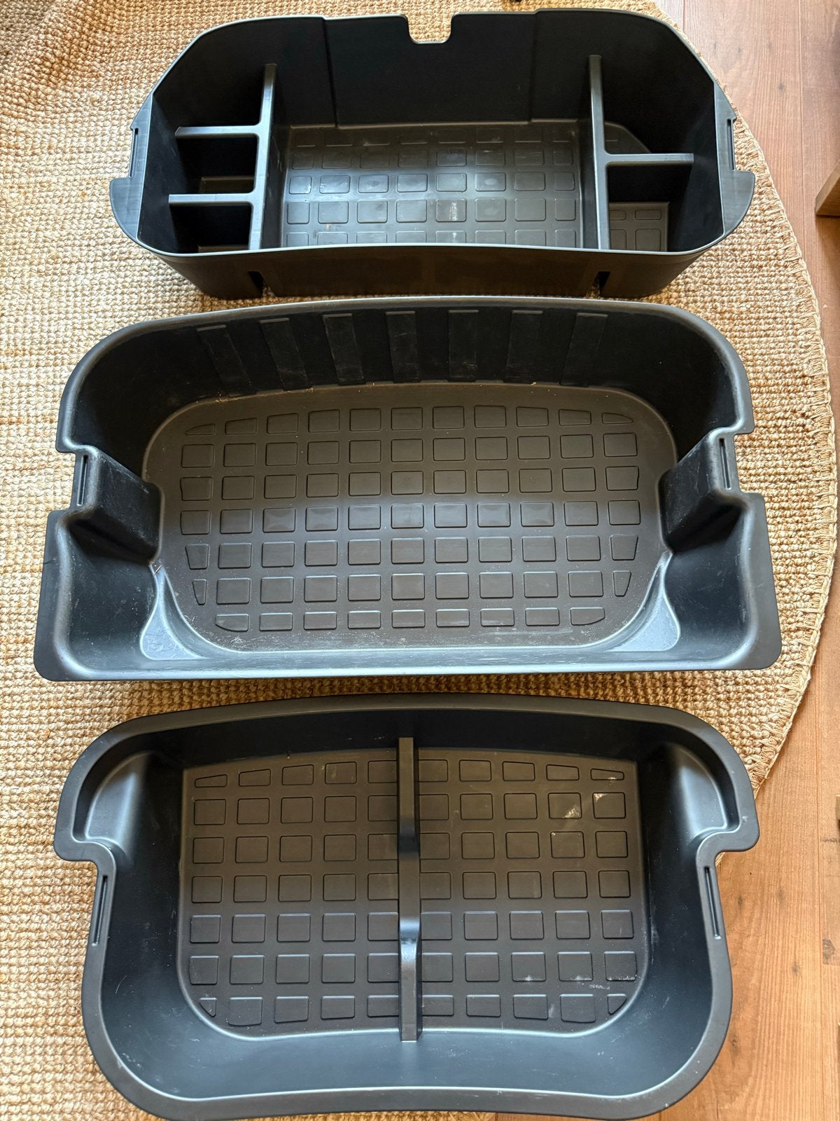 Tesla Model Y Frunk & Trunk opbergbakken (3 stuks), Auto diversen, Ophalen of Verzenden, Zo goed als nieuw