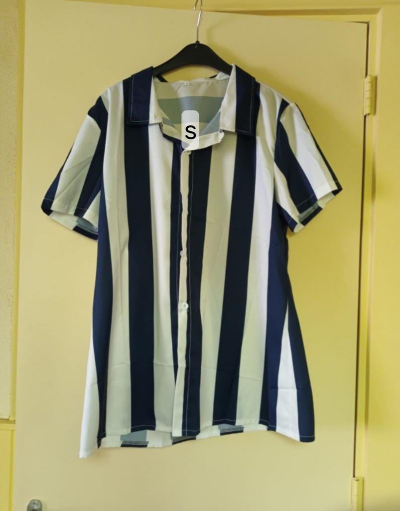 Overhemd korte mouw Maat S, Kleding | Heren, Overhemden, Ophalen of Verzenden, Zo goed als nieuw, Blauw