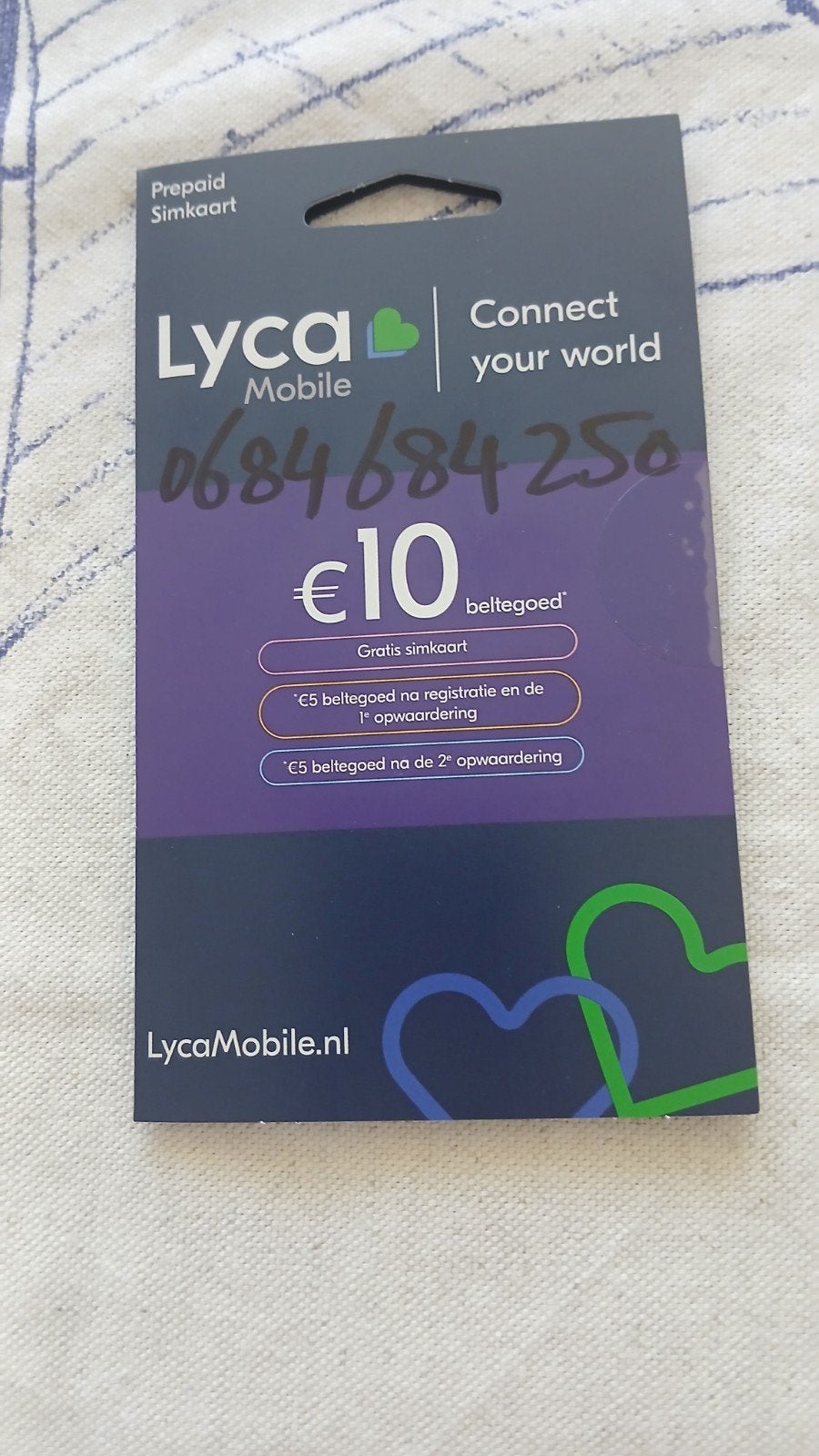 0684 684 250 top nummer Lyca prepaid 0684684250, Telecommunicatie, Prepaidkaarten en Simkaarten, Nieuw, Simkaart, KPN, Ophalen