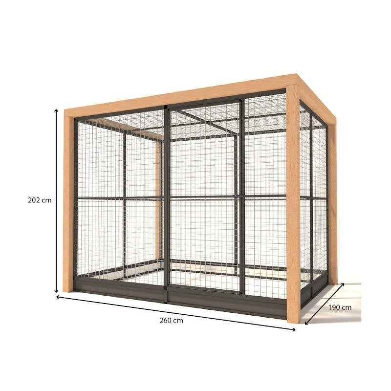 Aluminium kippenren Valentijn met Douglas, Dieren en Toebehoren, Pluimvee | Toebehoren, Ophalen of Verzenden, Nieuw, Kippenhok of Kippenren