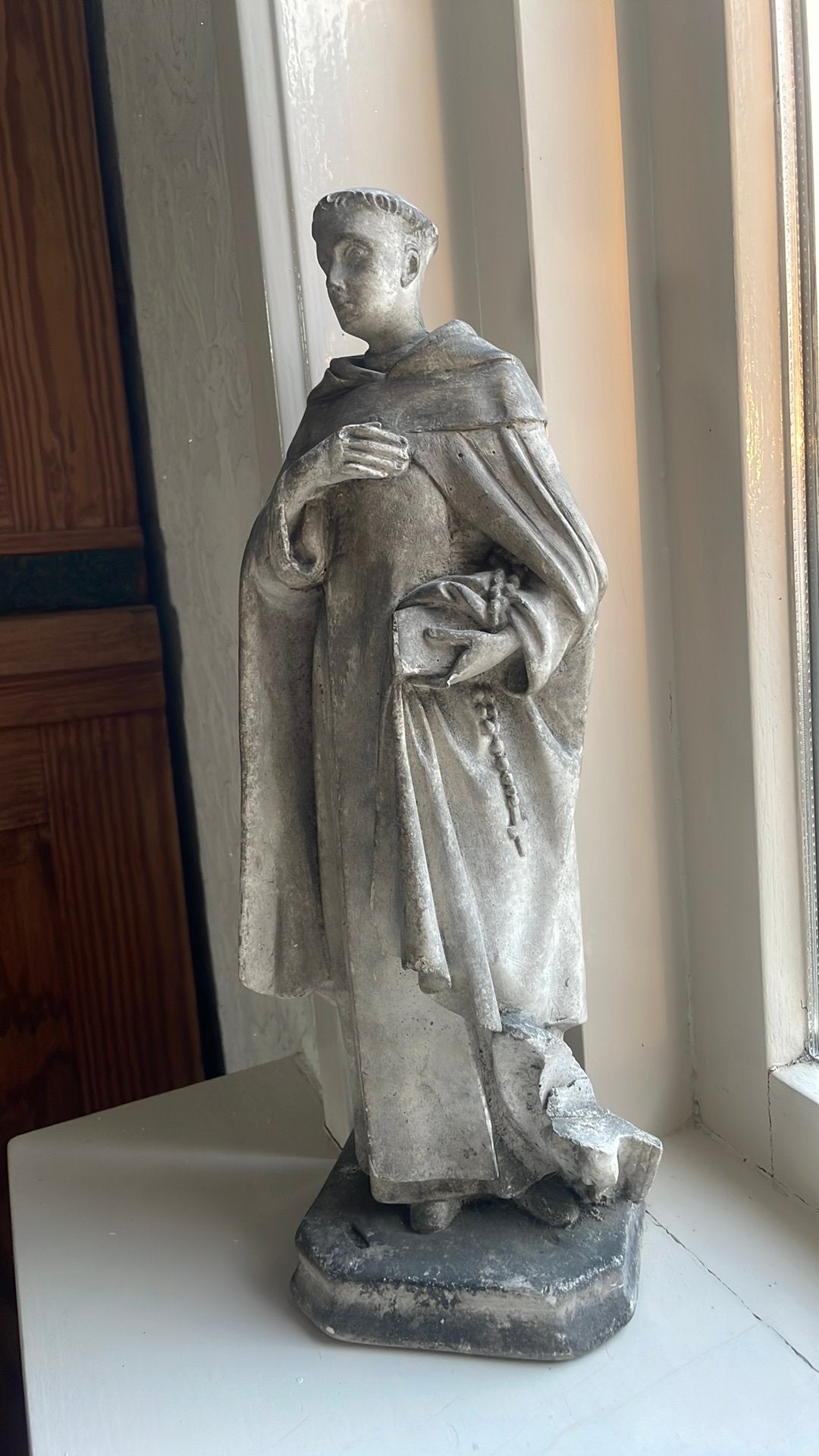 Antiek beeld van een monnik of heilige, Johannes Berchmans?, Ophalen of Verzenden
