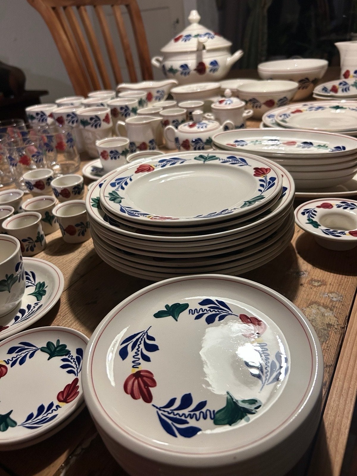 Grote collectie Boerenbont-servies - niet compleet, Ophalen, Keramiek, Landelijk/Boerenbont, Zo goed als nieuw
