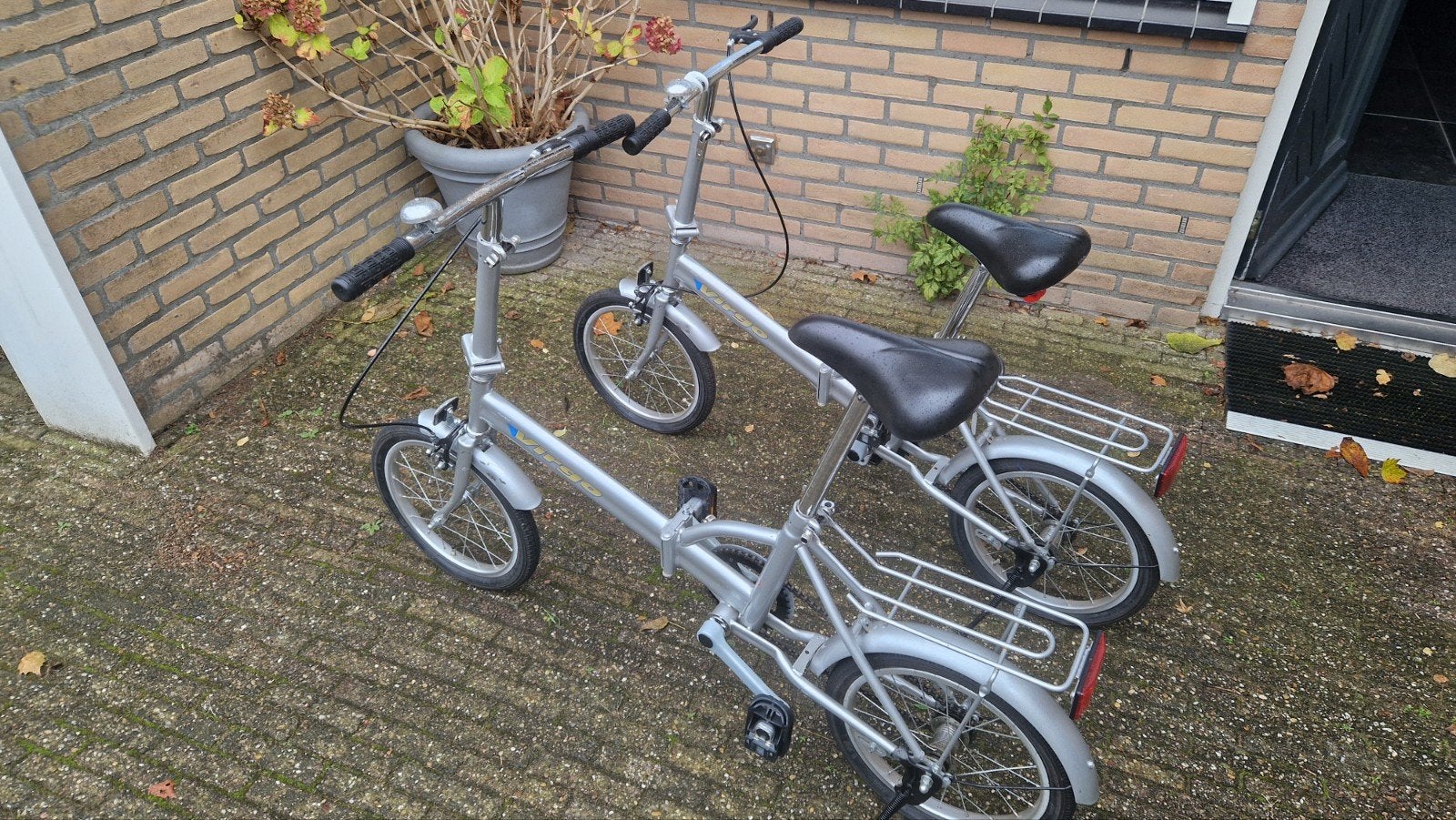 2x Virgo vouwfietsen - Compact en handig voor onderweg, 20 inch of meer, Gebruikt, Velgrem, Versnellingen