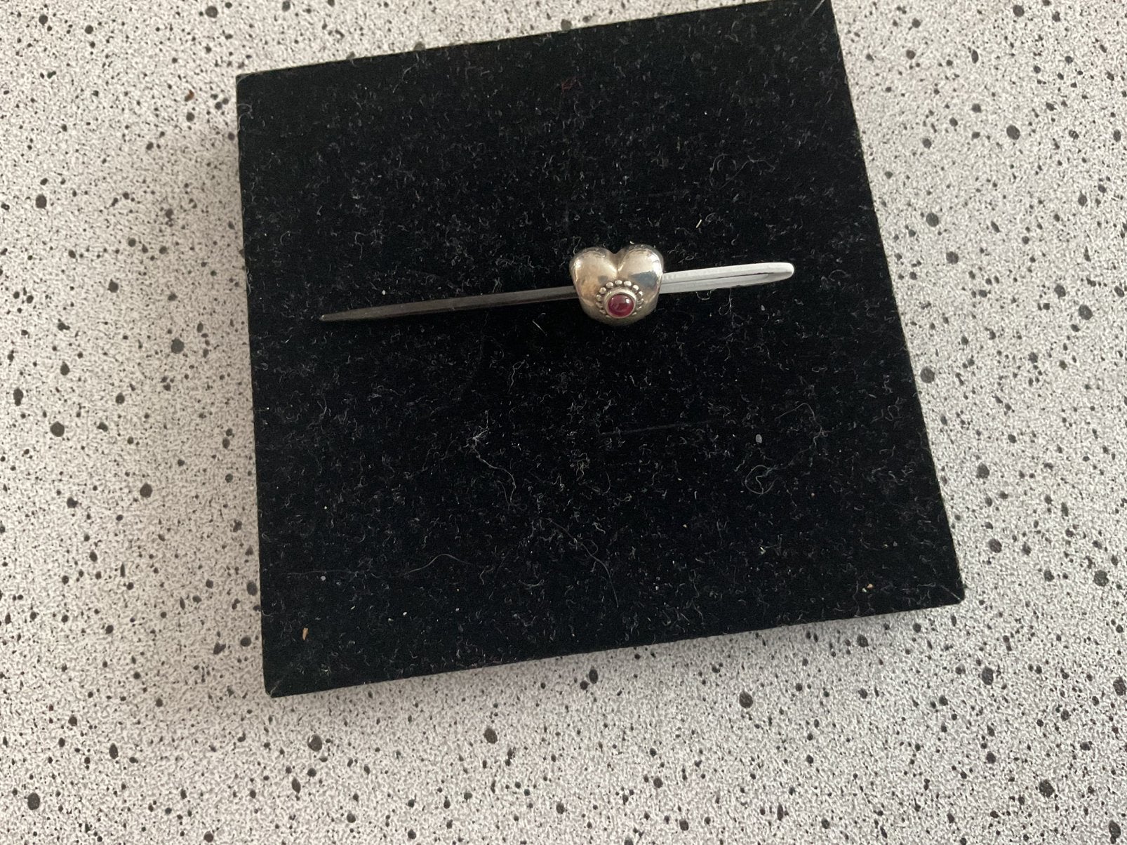 Pandora Bedel Hartje met Steen, Ophalen of Verzenden, Zo goed als nieuw, Zilver, Pandora