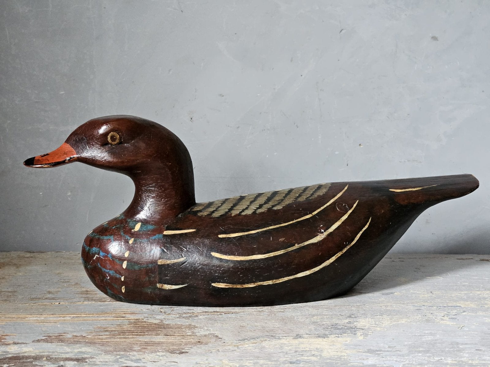 houten lokeend, Antiek en Kunst, Ophalen of Verzenden