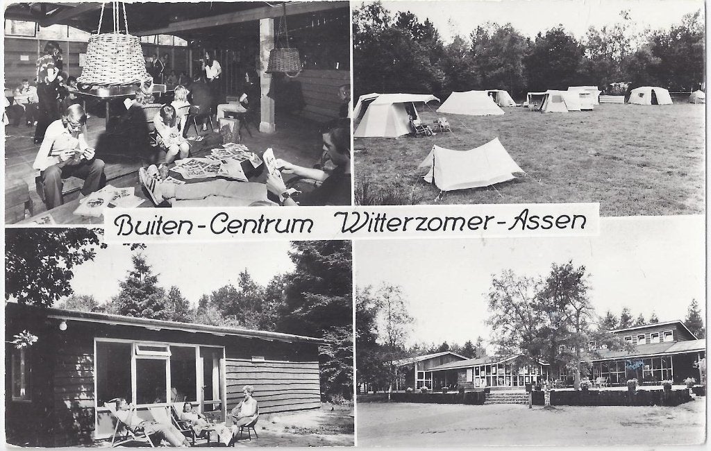 Assen witterzomer oude gelopen ansichtkaart (a2399, Ophalen of Verzenden, 1960 tot 1980, Gelopen, Drenthe