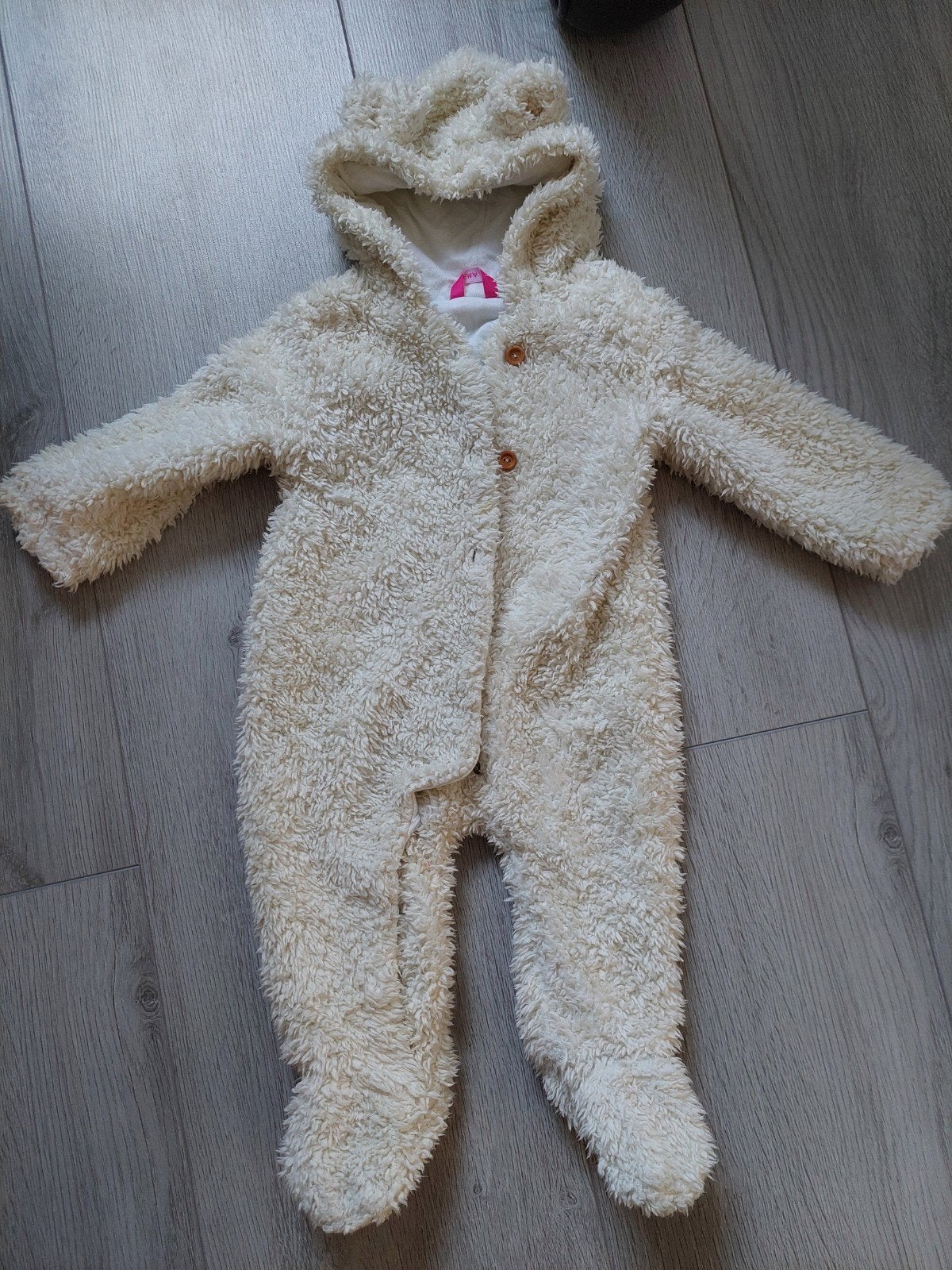 Berenpak maat 68 meisje wit onesie pak, Ophalen of Verzenden, Zo goed als nieuw, Meisje, Pakje