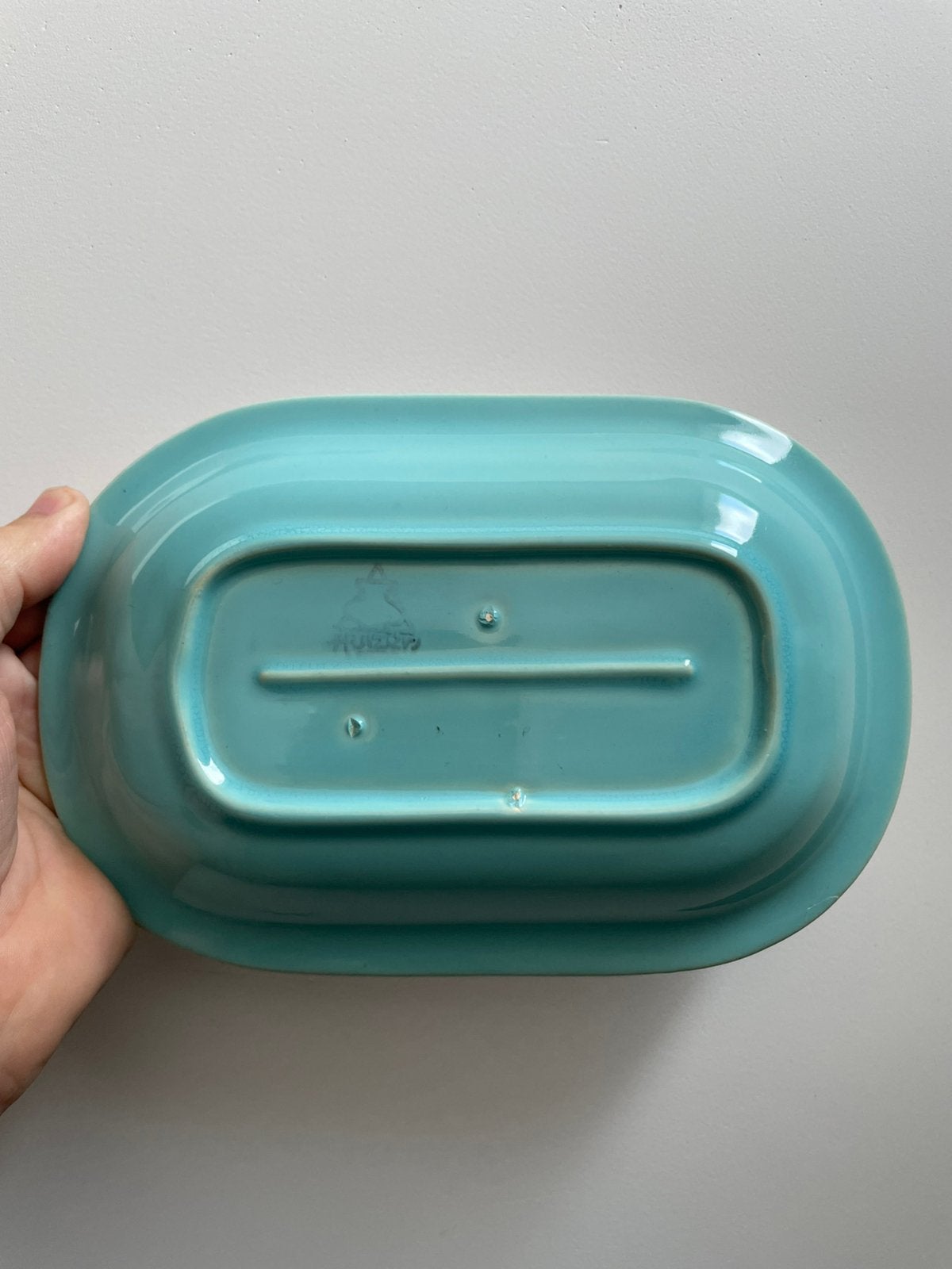 Antiek platelen schaaltje Potterie De Driehoek Huizen, Ophalen of Verzenden