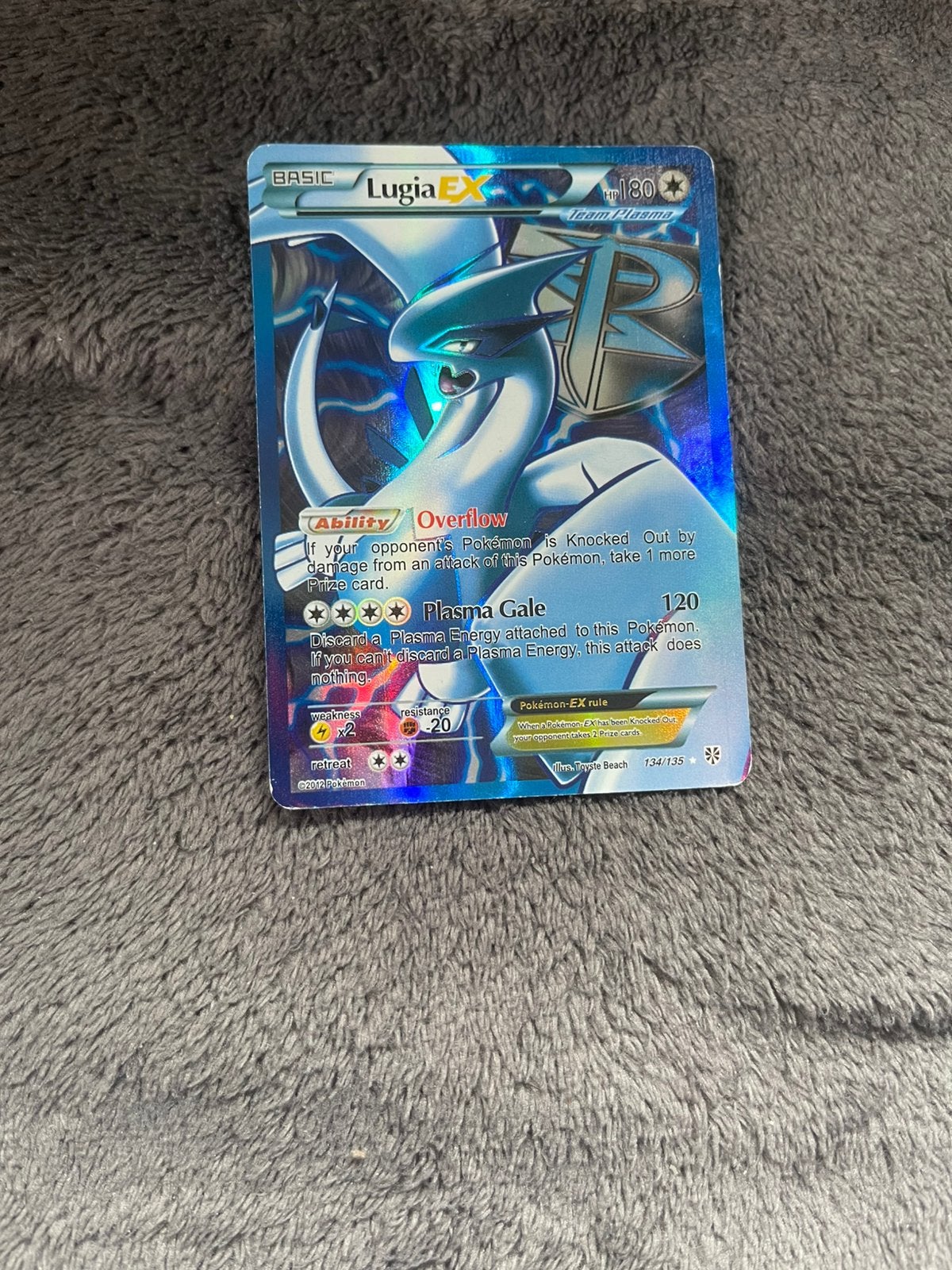 Pokémon Lugia EX Full Art 134/135 – Team Plasma, Ophalen, Zo goed als nieuw