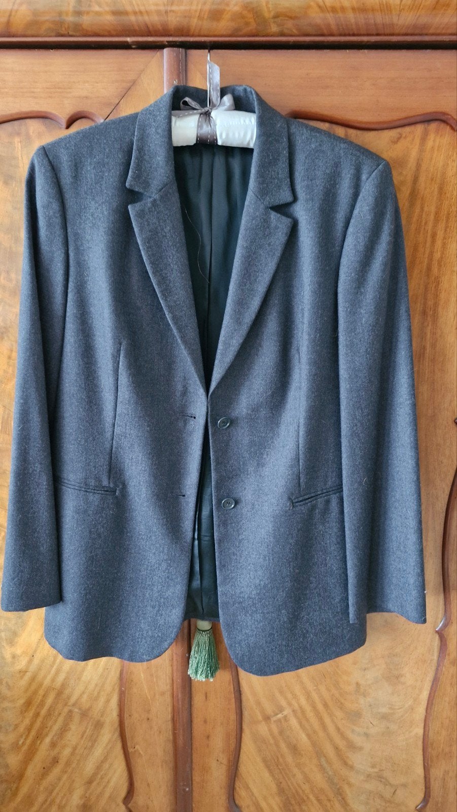 BENETTON, blazer antraciet 42, 100% wol, Benetton, Ophalen of Verzenden, Gedragen