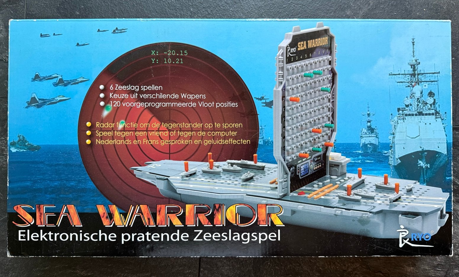 P'RYO Sea Warrior: Elektronisch Pratend Zeeslag Spel, Een of twee spelers, Ophalen of Verzenden, Gebruikt