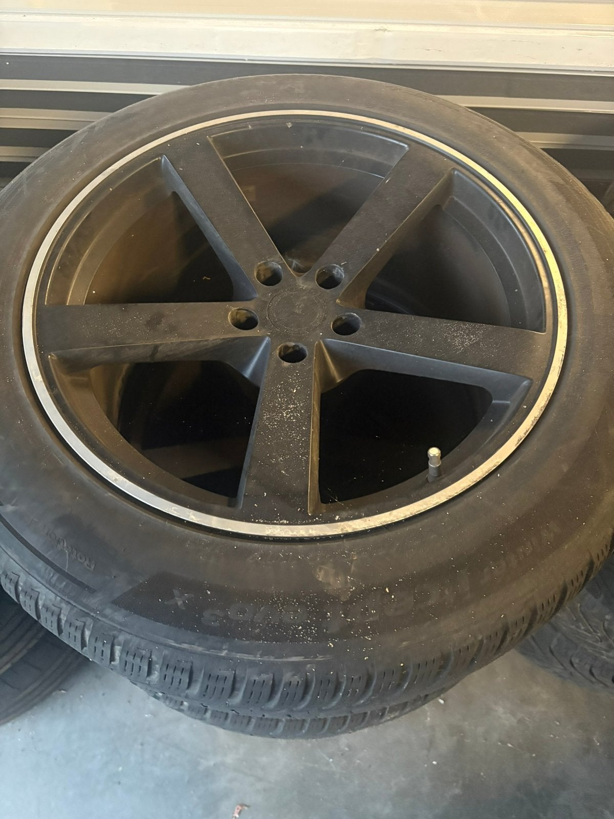 Audi q7 winterset 19 inch. 5x112. 255 55 19, Gebruikt, 255 mm, Banden en Velgen, Winterbanden