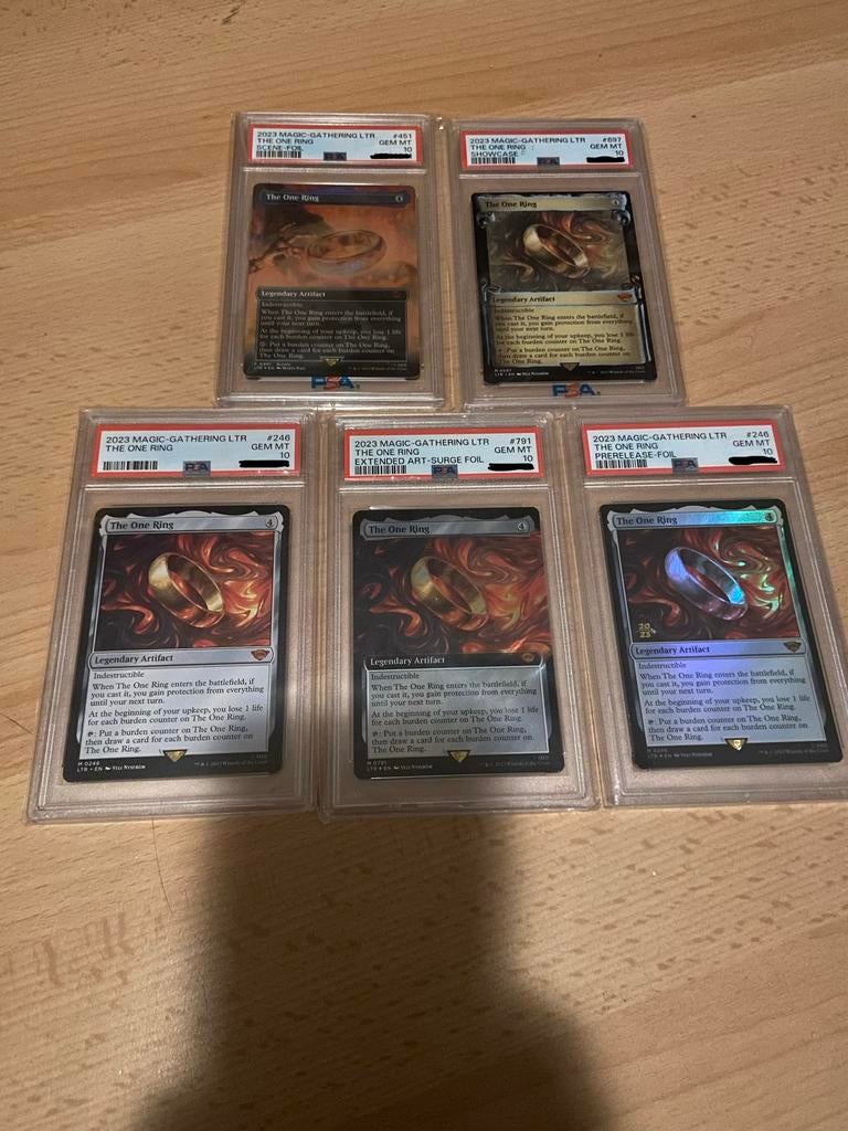 The One Ring PSA 10 Mint Graded Kaarten! Allerlei versies !, Ophalen, Nieuw, Losse kaart, Foil