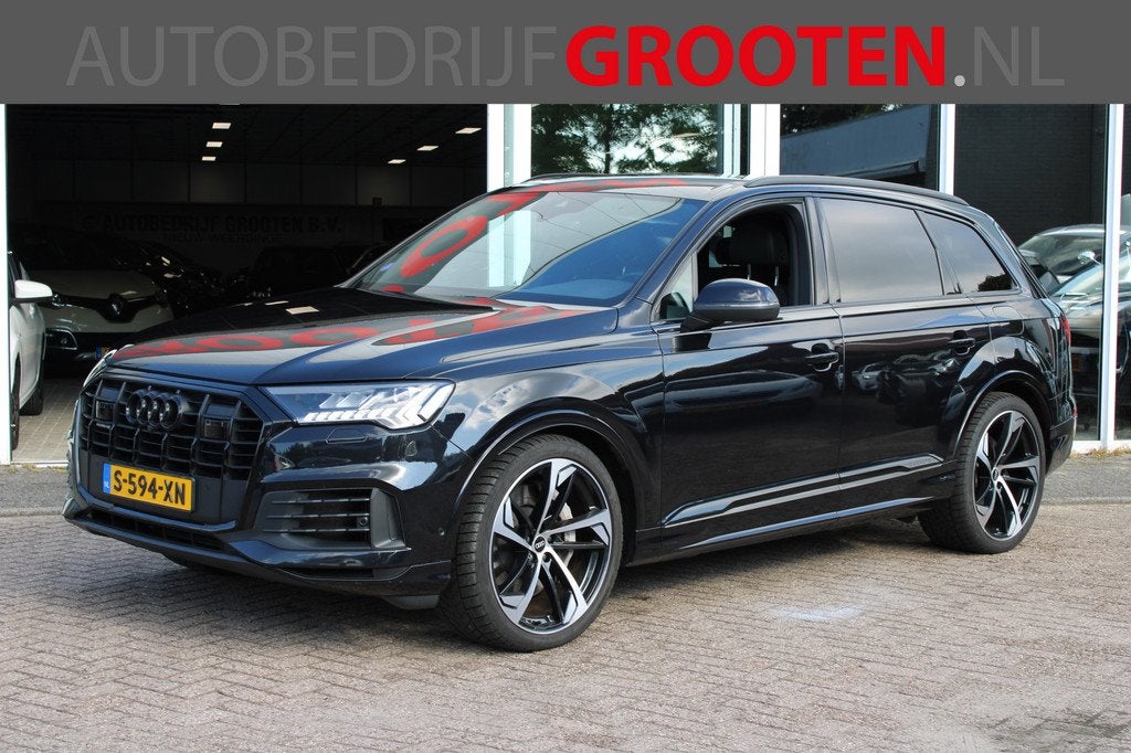 Audi Q7 55 TFSI e quattro Pro Line Plus (bj 2021, automaat), Auto's, Audi, Bedrijf, Te koop, Q7, 360° camera, 4x4, ABS, Achteruitrijcamera