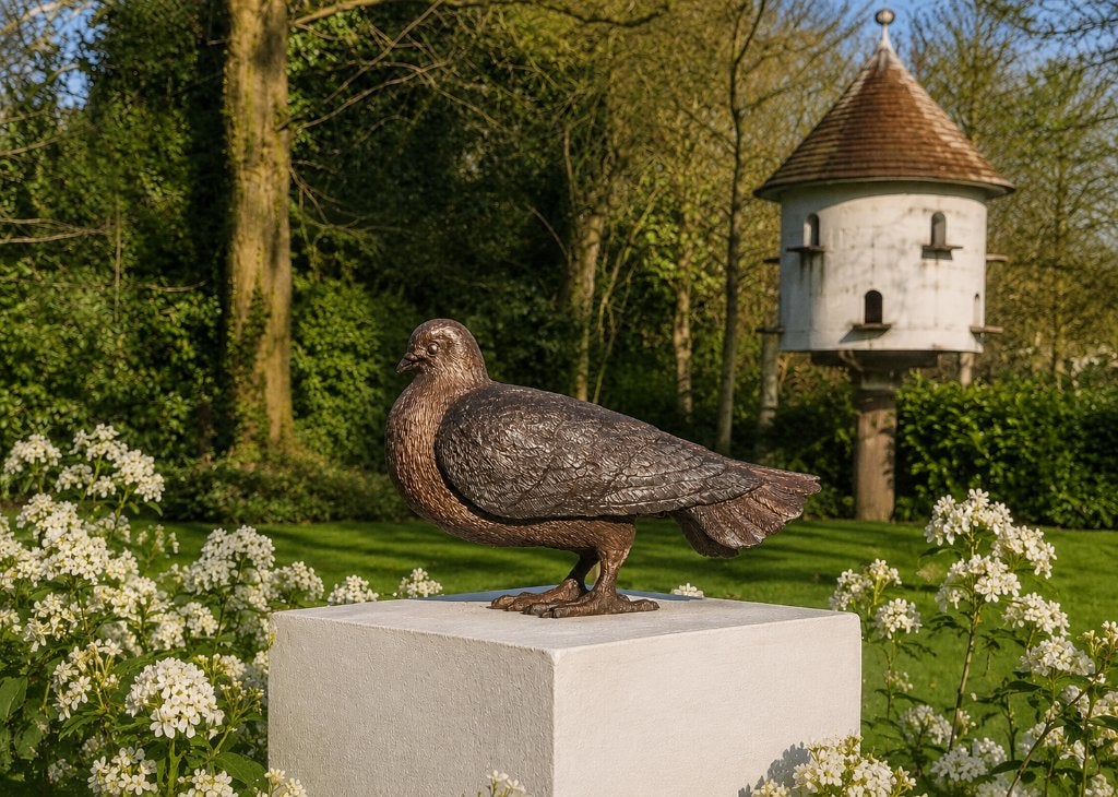 DUIF / bronzen beeld / duiven / vogel / dierenbeeld, Dierenbeeld, Nieuw, Info@huisentuindecoratiemarie.nl, Huis en tuin decoratie marie