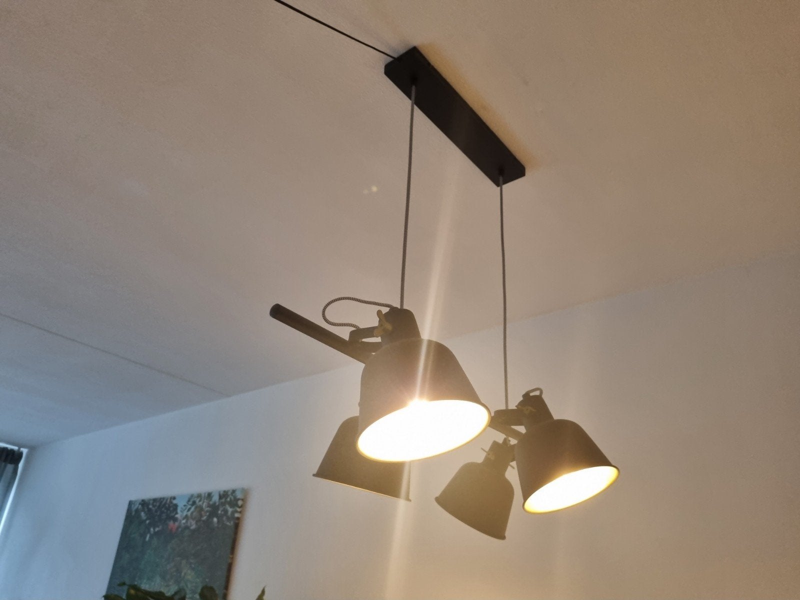 hamglamp zwart led, Ophalen, Zo goed als nieuw, Metaal