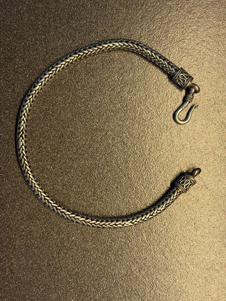 Zilveren Balinese vossenstaart armband 17 gram - 925, Ophalen of Verzenden, Gebruikt, Zilver, Zilver