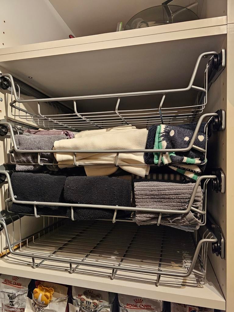 Draadmanden uittrekbaar in Keukenkast Ikea, Ophalen, 25 tot 50 cm, 50 tot 100 cm, Minder dan 100 cm