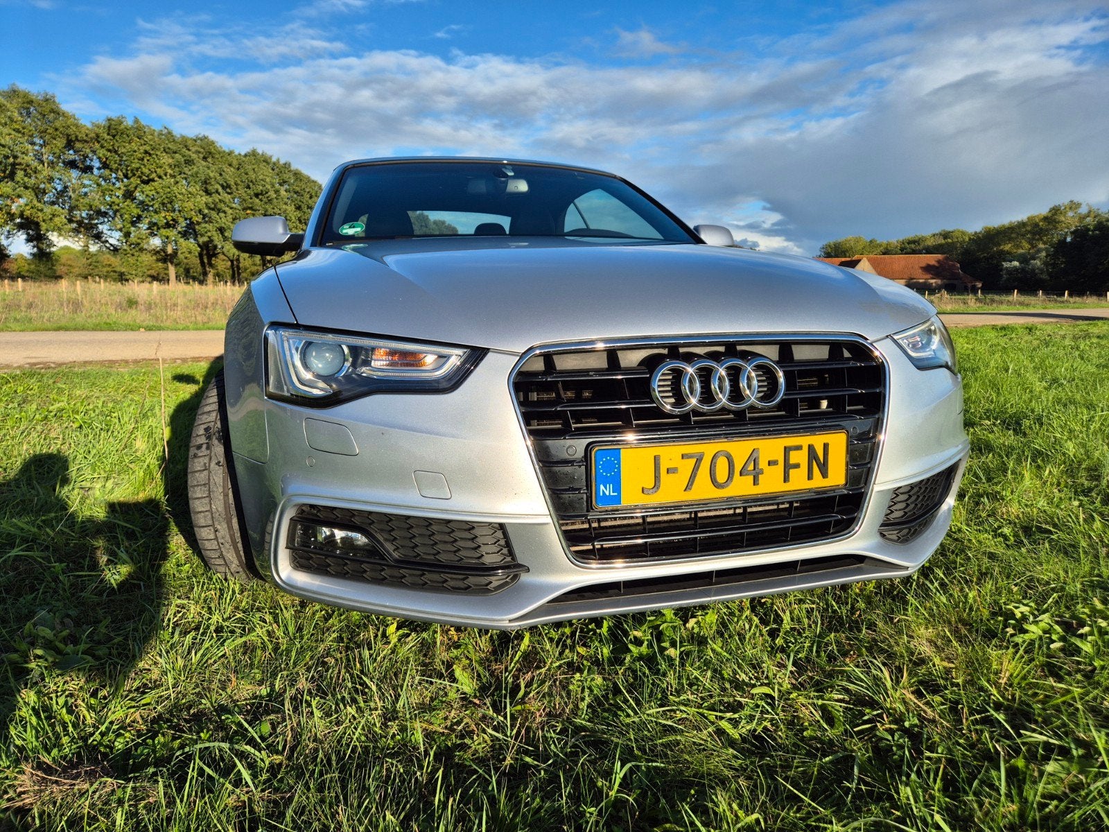 Audi A5 1.8 Tfsi 170pk Cabriolet 2015 Grijs metallic, Auto's, 4 cilinders, Cabriolet, 4 stoelen, Particulier