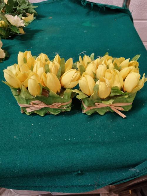 Tulpen in mandjes voor pasen, Ophalen of Verzenden, 'T Olde Gre-j, Info@toldegrej.nl, Endepoelstraat 20f Didam