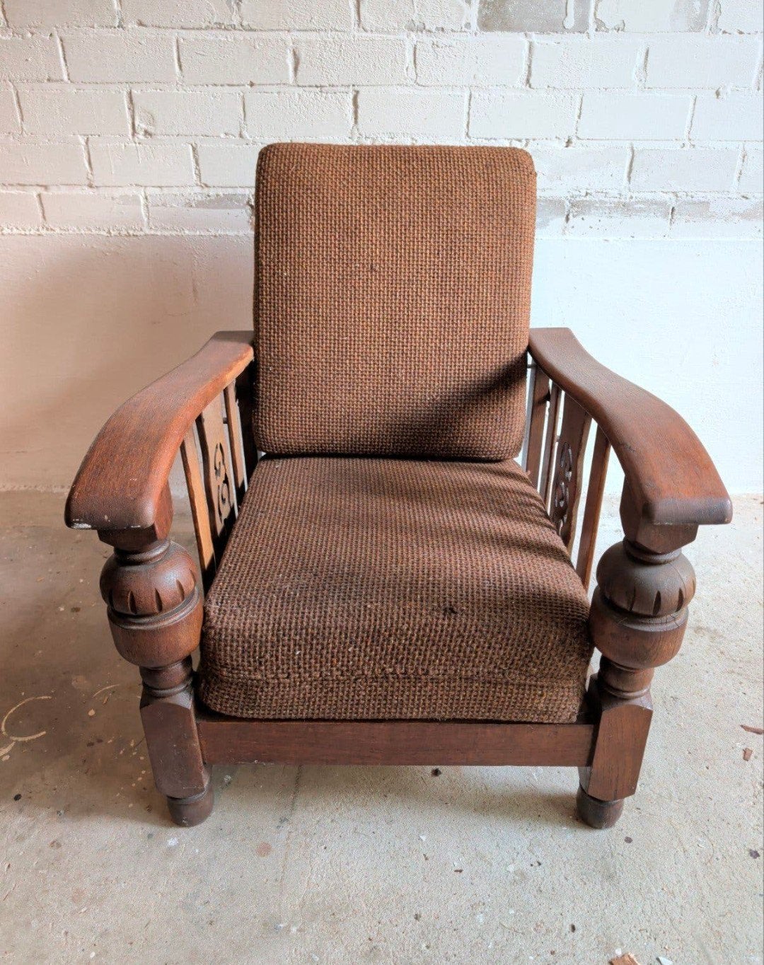 Vintage fauteuil met verstelbare rugleuning, Antiek en Kunst, Ophalen