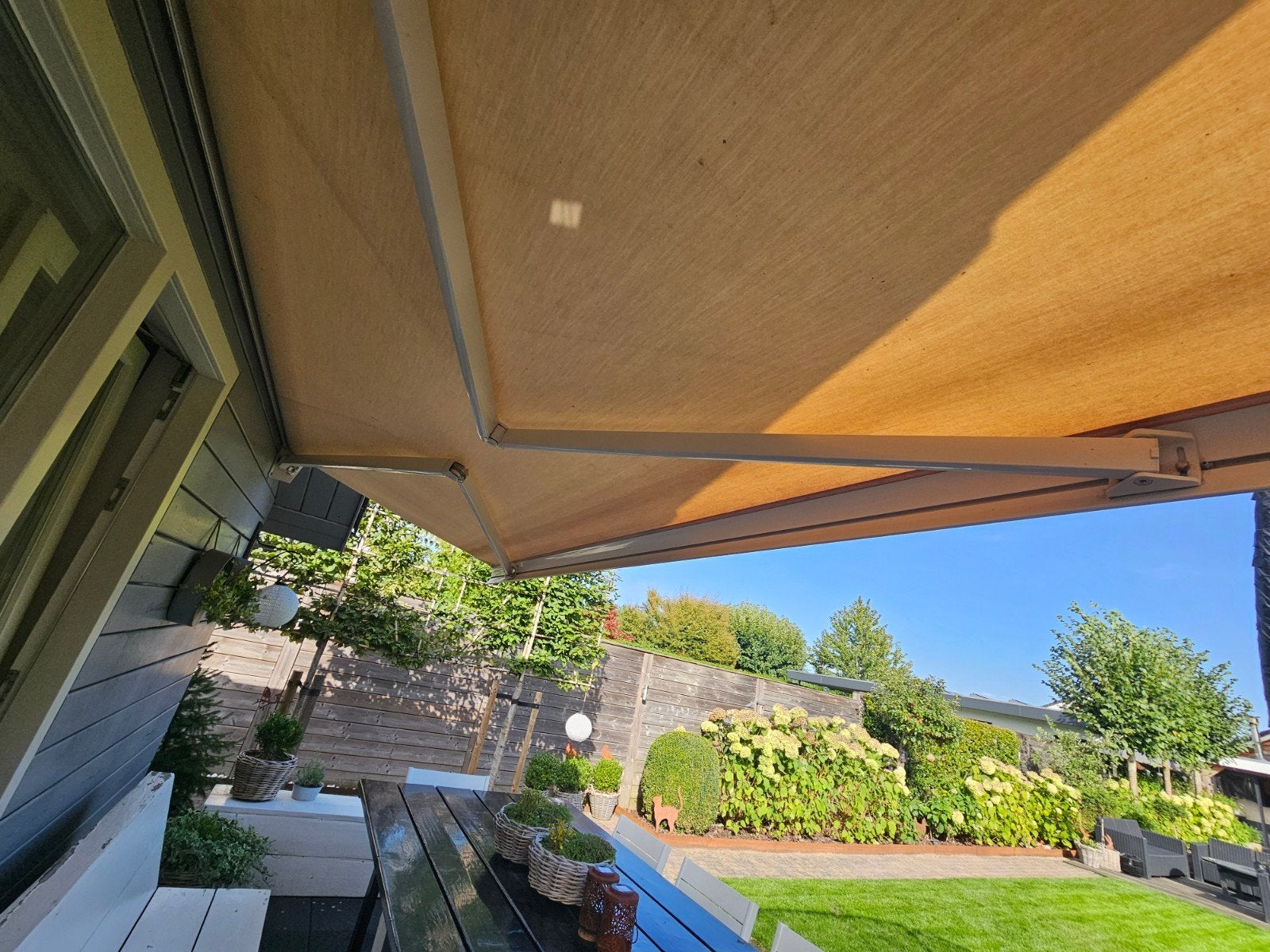 Alluma Knikarmscherm - Elektrisch - Gebruikt, Tuin en Terras, Ophalen, Gebruikt, Elektrisch, 150 tot 300 cm