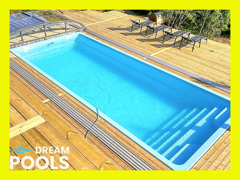 Polyester zwembad inbouw monoblock glasvezel zwembaden 7,5 m, Ophalen, Nieuw, Overige typen