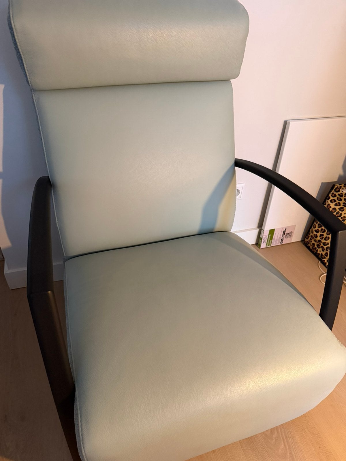 Suzy fauteuil Montel leer mintgroen - nieuw, Ophalen, Eenpersoons, Zo goed als nieuw, Minder dan 150 cm
