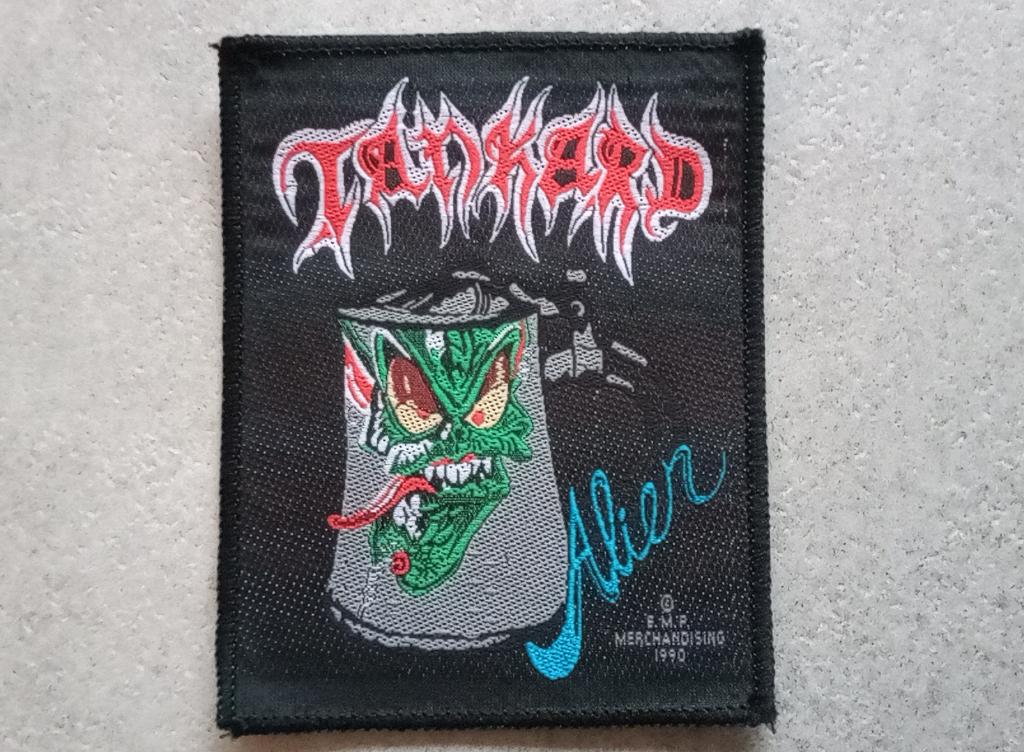 Tankard hele mooie + zeldzame 1990 Alien vintage patch t104, Verzenden, Nieuw, Kleding
