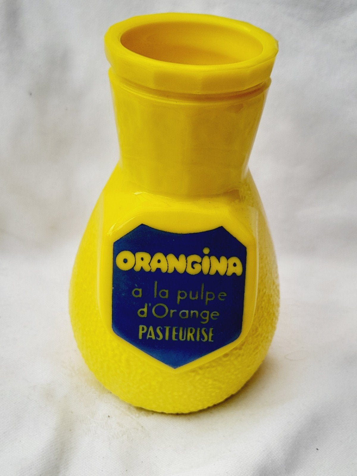 Vintage Orangina Karaf - Geel met Blauw Label, Antiek en Kunst, Ophalen of Verzenden
