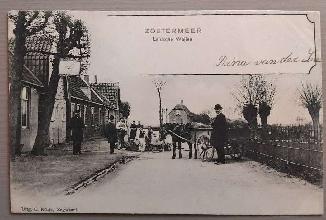 Zoetermeer (Zuid-Holland) - Leidsche Wallen 1903, Verzamelen, Ansichtkaarten | Nederland, Ophalen of Verzenden, Voor 1920, Gelopen