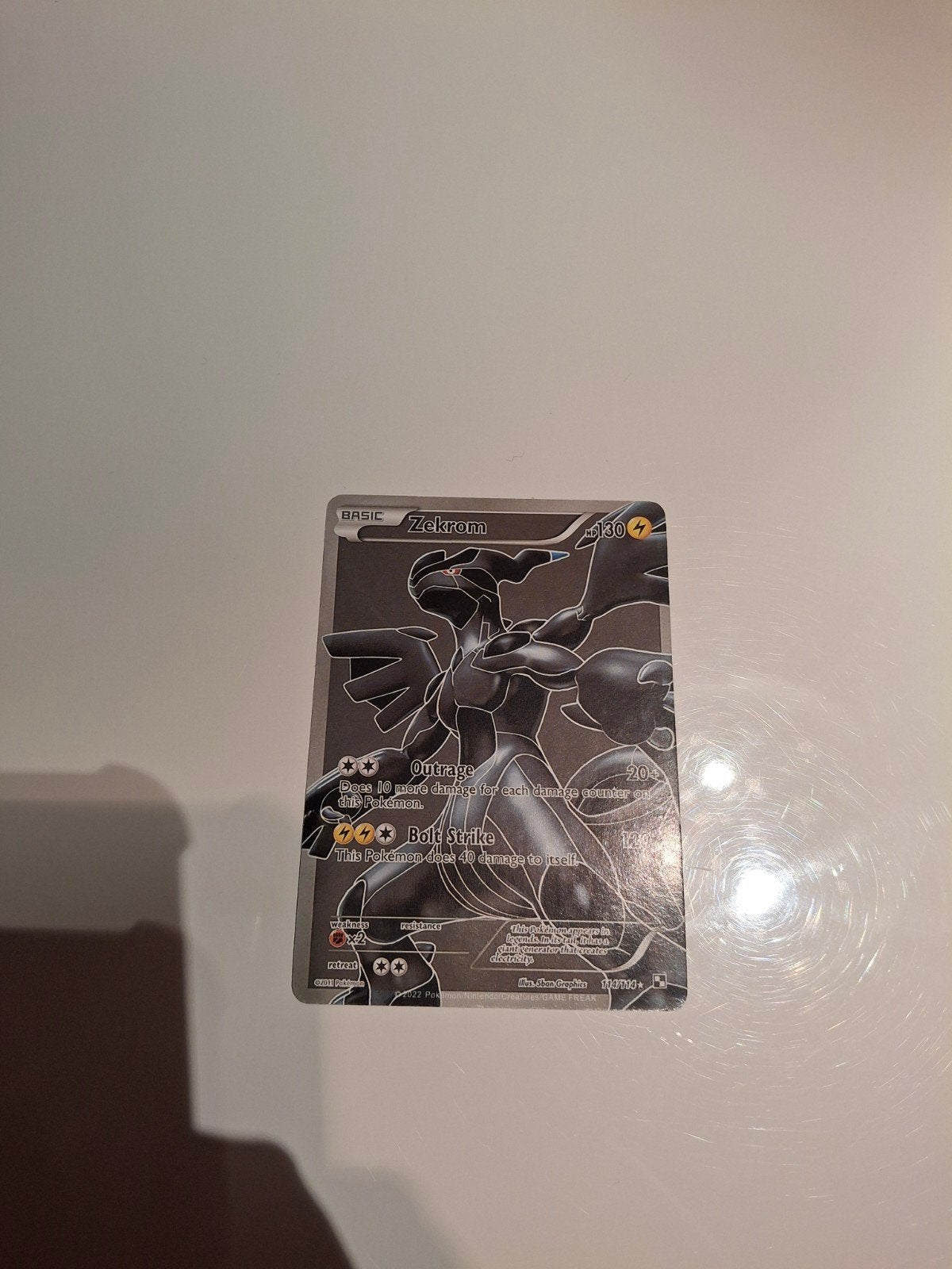 Pokémon (Zekrom hp130), Hobby en Vrije tijd, Verzamelkaartspellen | Pokémon, Ophalen of Verzenden, Nieuw, Losse kaart