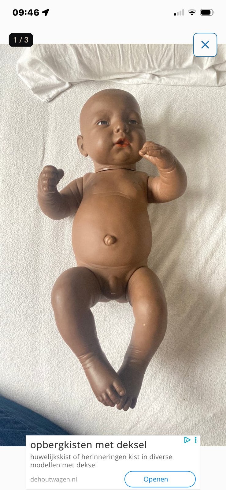 Realistische babypop - Effanbee The Doll Company, Kinderen en Baby's, Speelgoed | Poppen, Ophalen of Verzenden, Gebruikt, Babypop