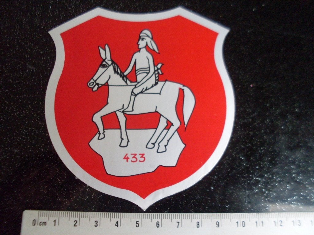 sticker squadron 433 logo embleem paard oosters, Verzenden, Zo goed als nieuw, Bedrijf of Vereniging