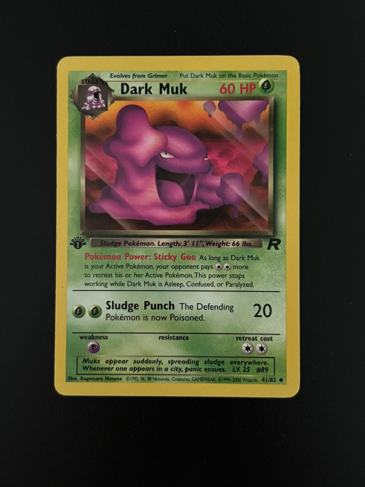 Dark Muk 41/82 1st edition Team Rocket, Ophalen of Verzenden, Zo goed als nieuw