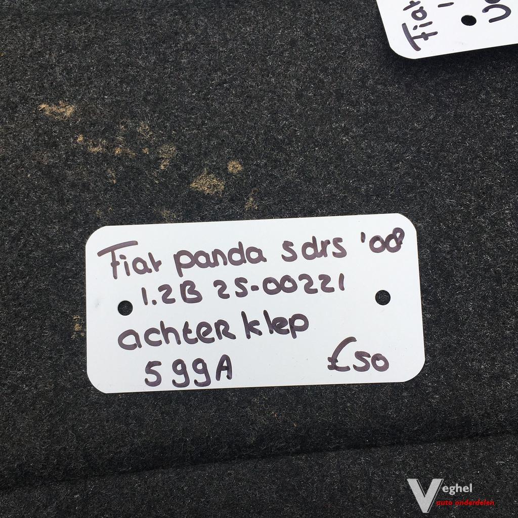 Fiat Panda 5drs 1.2 B 2008 2500221  Kleurcode 599A  Achterkl, Ophalen, Gebruikt, -, Achter
