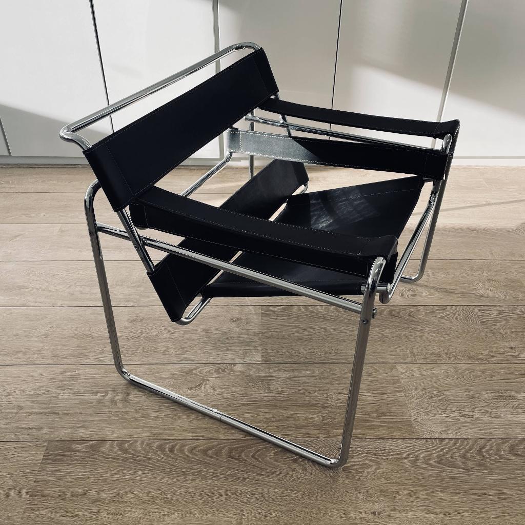 B3 Marcel Breuer Wassily Chair, Huis en Inrichting, Stoelen, Ophalen, Gebruikt, Zwart, Vintage