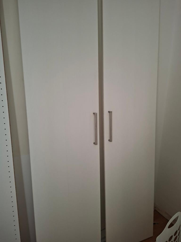 Twee Ikea Pax deuren met lichte houtnerf en grepen, Minder dan 50 cm, Gebruikt, 200 cm of meer, Ophalen of Verzenden