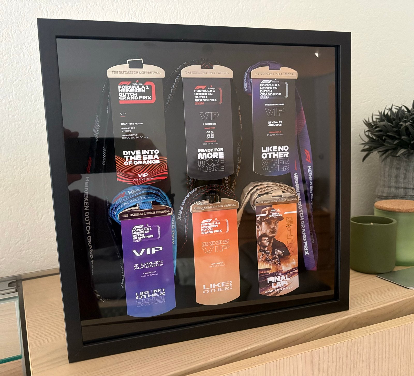 F1 Dutch Grand Prix VIP-passen Collectie in Lijst, Ophalen of Verzenden