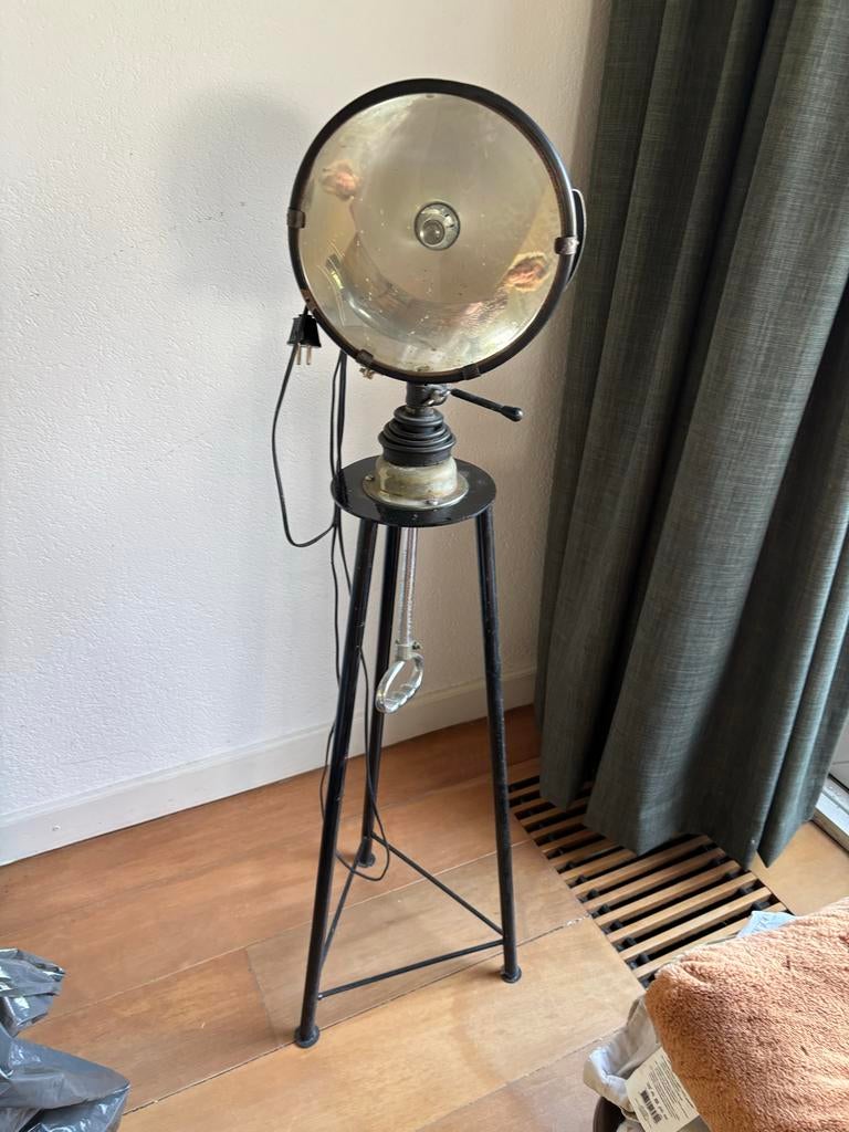 Industriële schemerlamp van originele scheepslamp, Ophalen of Verzenden