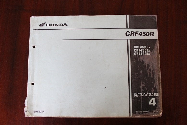 Honda CRF450R 2003 motorcycle parts catalogue CRF450 R, Ophalen of Verzenden, Honda