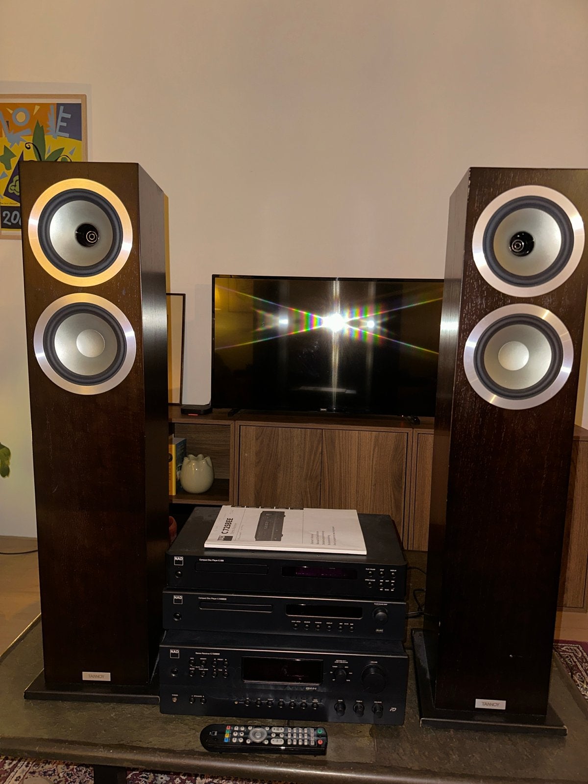 Prachtige Tannoy luidsprekers met NAD hifi-set, Losse componenten, Zo goed als nieuw, Cd-speler, Ophalen