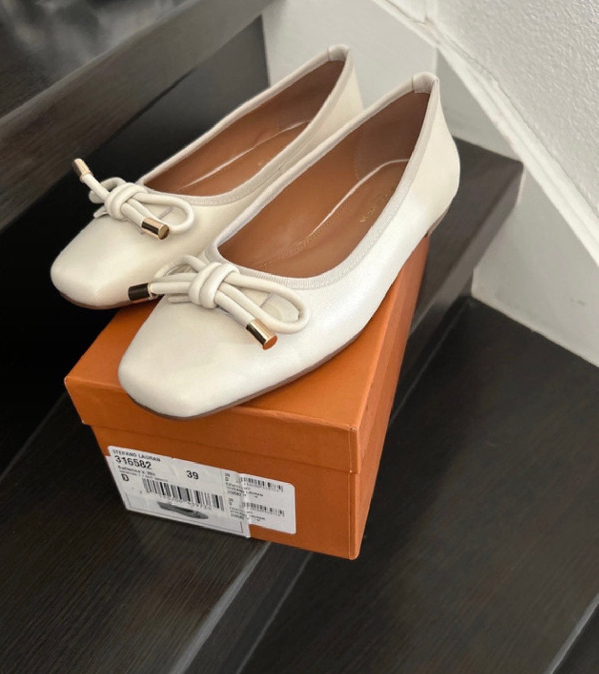 Stefano Lauran ballerina’s 38, Verzenden, Wit, Nieuw, Ballerina's