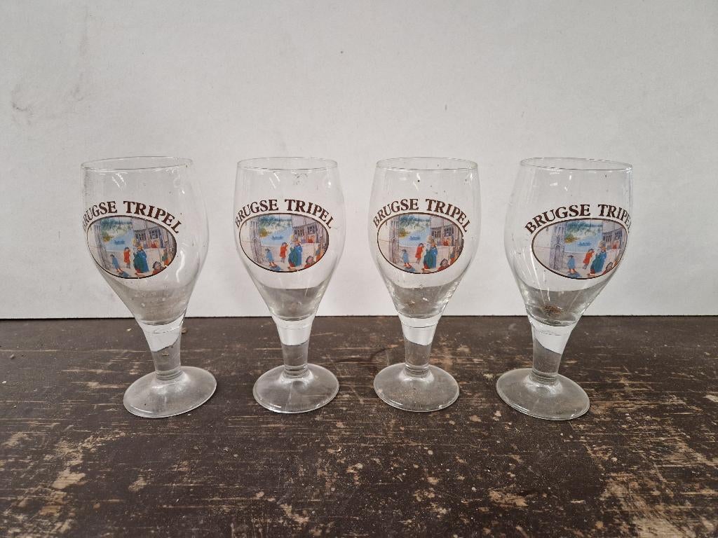 4 stuks Brugse Tripel bierglazen 25cl, Verzamelen, Biermerken, Ophalen of Verzenden, Zo goed als nieuw, Glas of Glazen, Overige merken