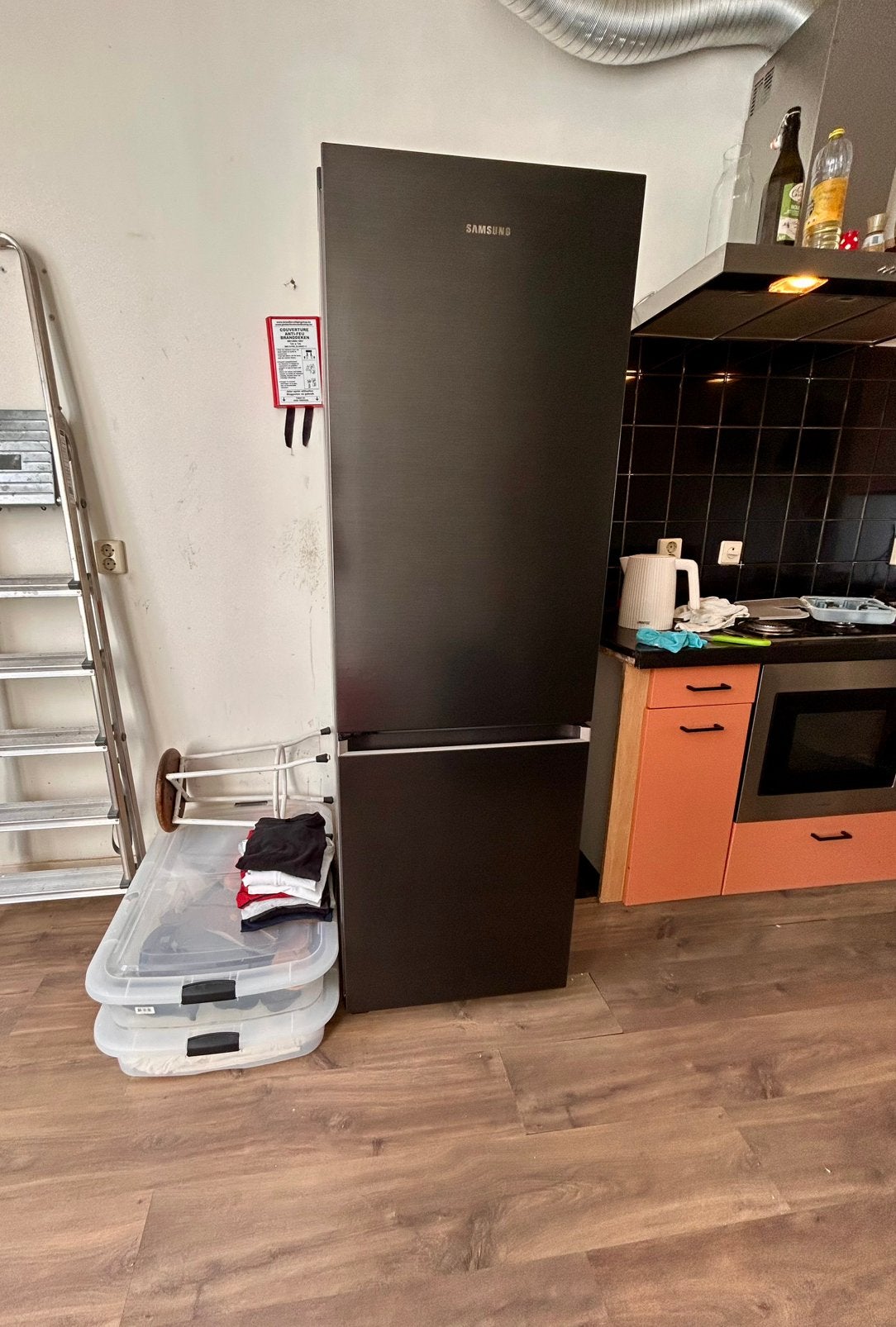 Samsung Koel- en Vrieskast RB34C605CB1, Ophalen, 200 liter of meer, Met aparte vriezer, 160 cm of meer