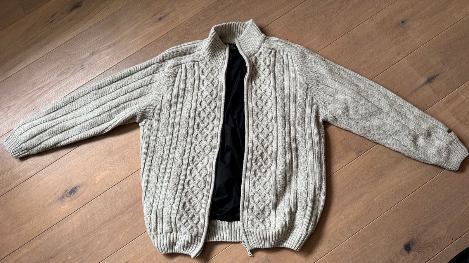 Authentic mooi gevoerd vest jas breisel zandkleur mt XXL, Kleding | Heren, Ophalen of Verzenden, Zo goed als nieuw, Overige maten