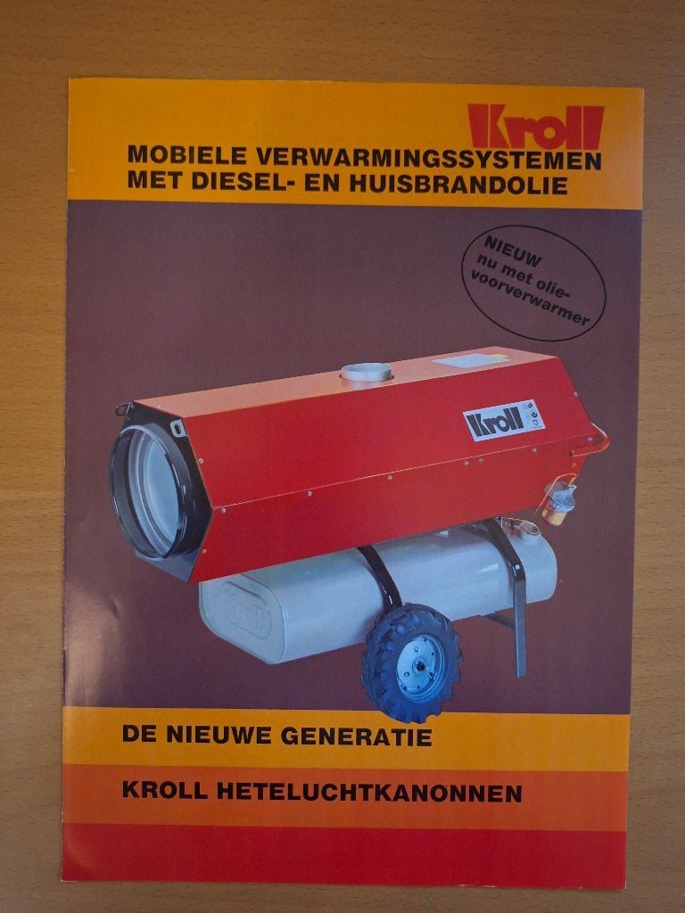 Folder Kroll mobiele verwarmingssystemen met diesel, Ophalen of Verzenden, Gelezen, Tractor en Landbouw